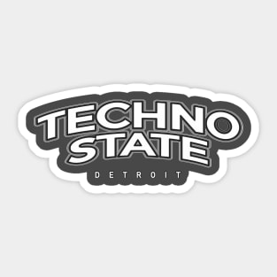 Detroit: Techno State - White Sticker